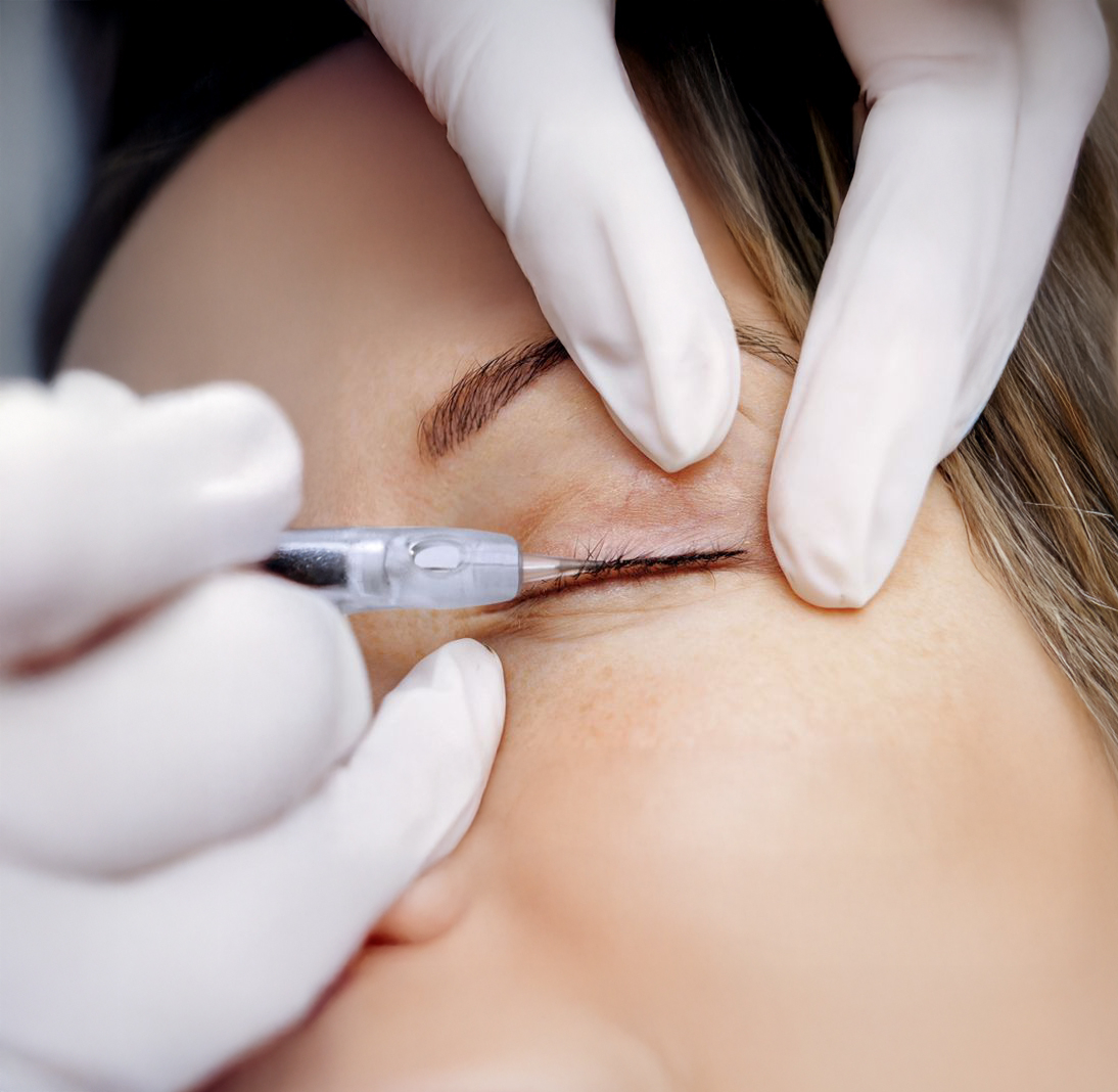 Der permanente Ober- und Unterlidstrich verleiht dem Blick eine angenehme Tiefe